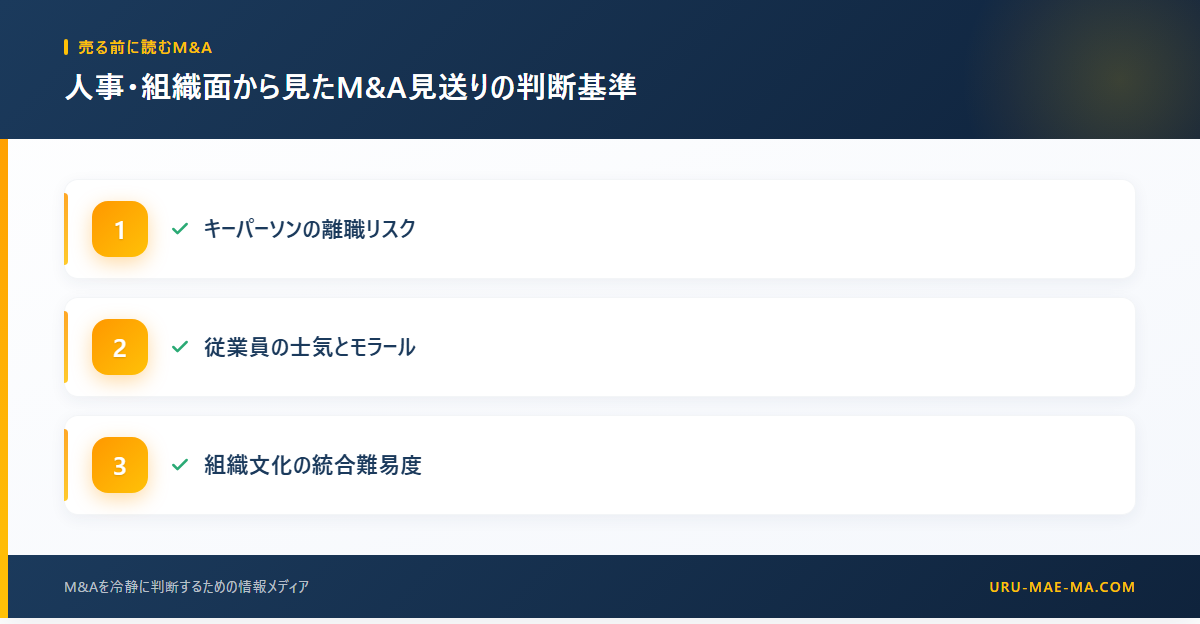人事・組織面から見たM&A見送りの判断基準