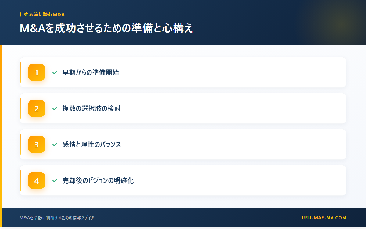 M&Aを成功させるための準備と心構え